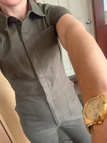 Customer photo review of Pit Crew Jumpsuit Olive