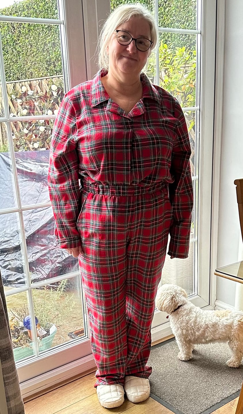 Customer photo review of Red Tartan Brushed Cotton Fabric