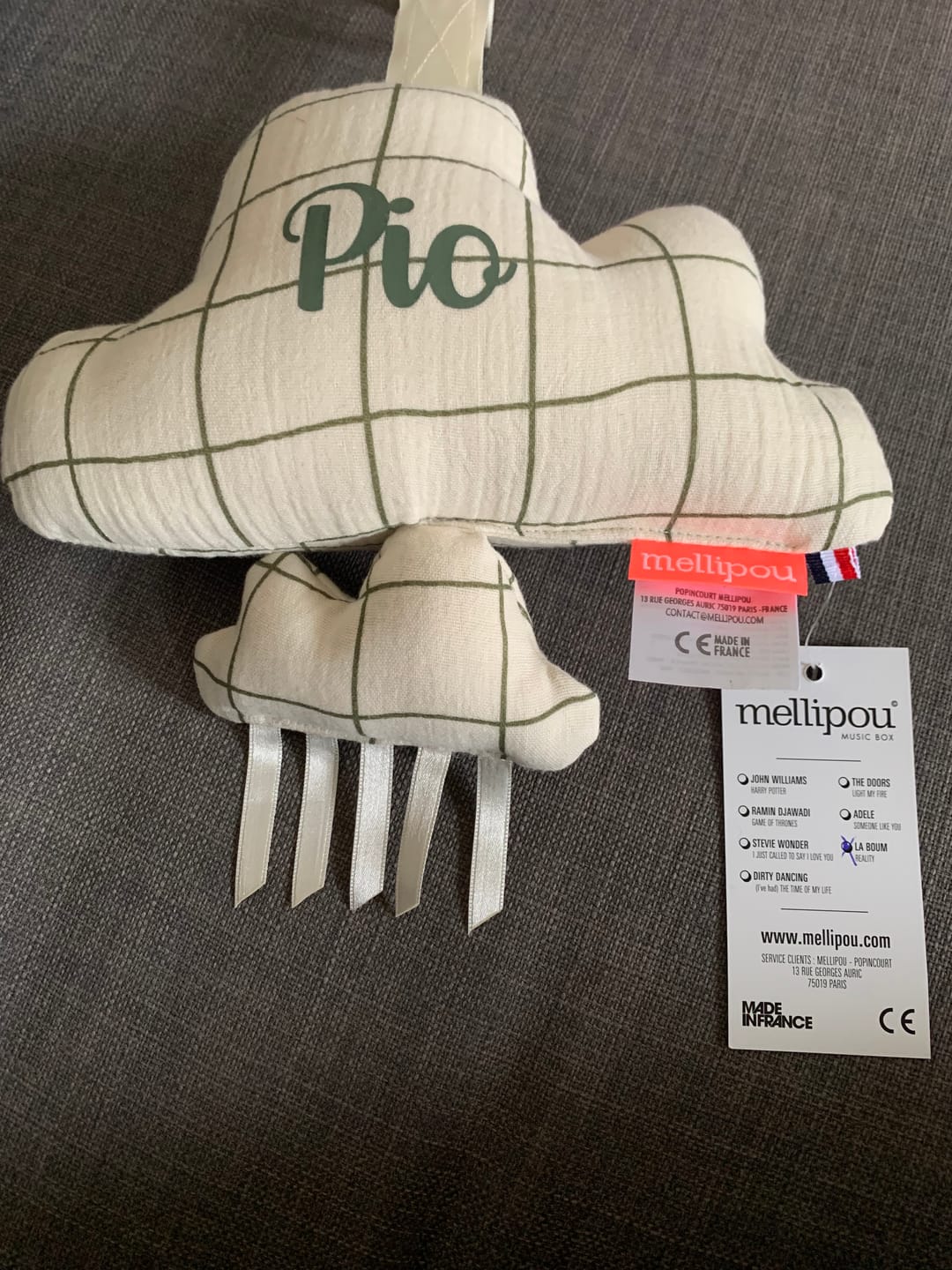 Customer photo review of Mini nuage musical personnalisable - Bowie