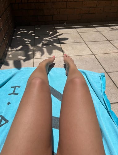 Customer photo review of Tan Accelerating Trio - Peptide Sun Tanning Lotions + Spray
