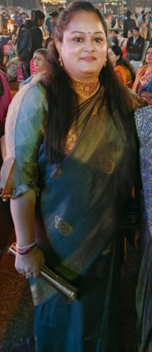 Customer photo review of Bronze Grey Kanjivaram Zari Silk Saree