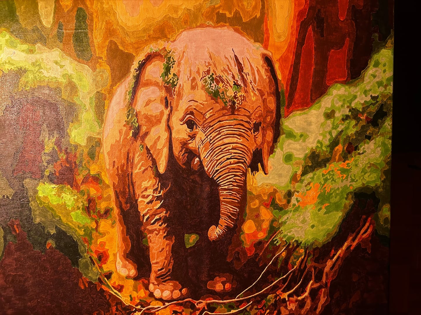 Customer photo review of Malen nach Zahlen - Kleiner Elefant im Wald