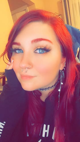 Customer photo review of Renaissance Royalty Blue Colored Contact Lenses