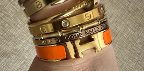 Customer photo review of H ORANGE BRACELET