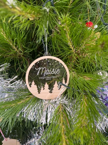 Customer photo review of Snow Globe Christmas Bauble