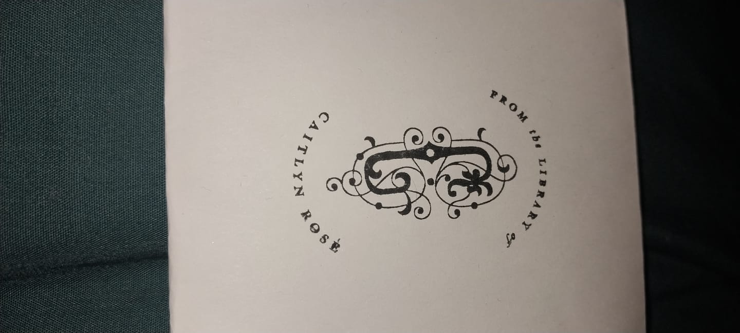 Customer photo review of Victorian - Personalised Bookplate Rubber Stamp