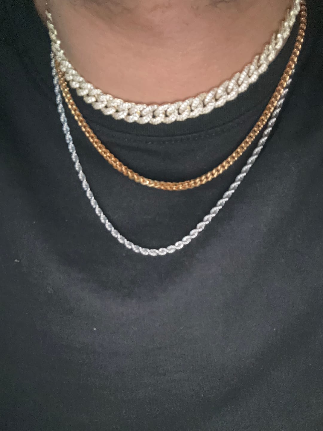 Customer photo review of CLEAN FRANCO CHAIN. - 3MM 18K GOLD