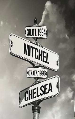 Customer photo review of DATE OF BIRTH OF CHILDREN by Cstm Canvas