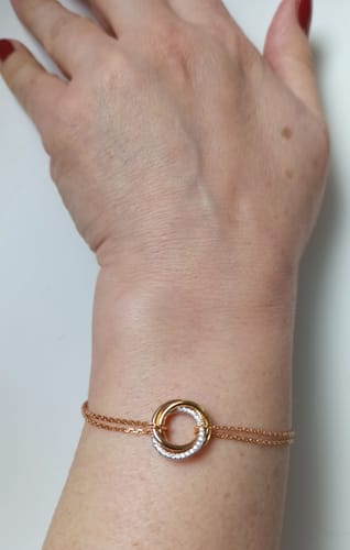 Customer photo review of TRINITI BRACELET  GOLD SILVER PINK GOLD DIAMONDS