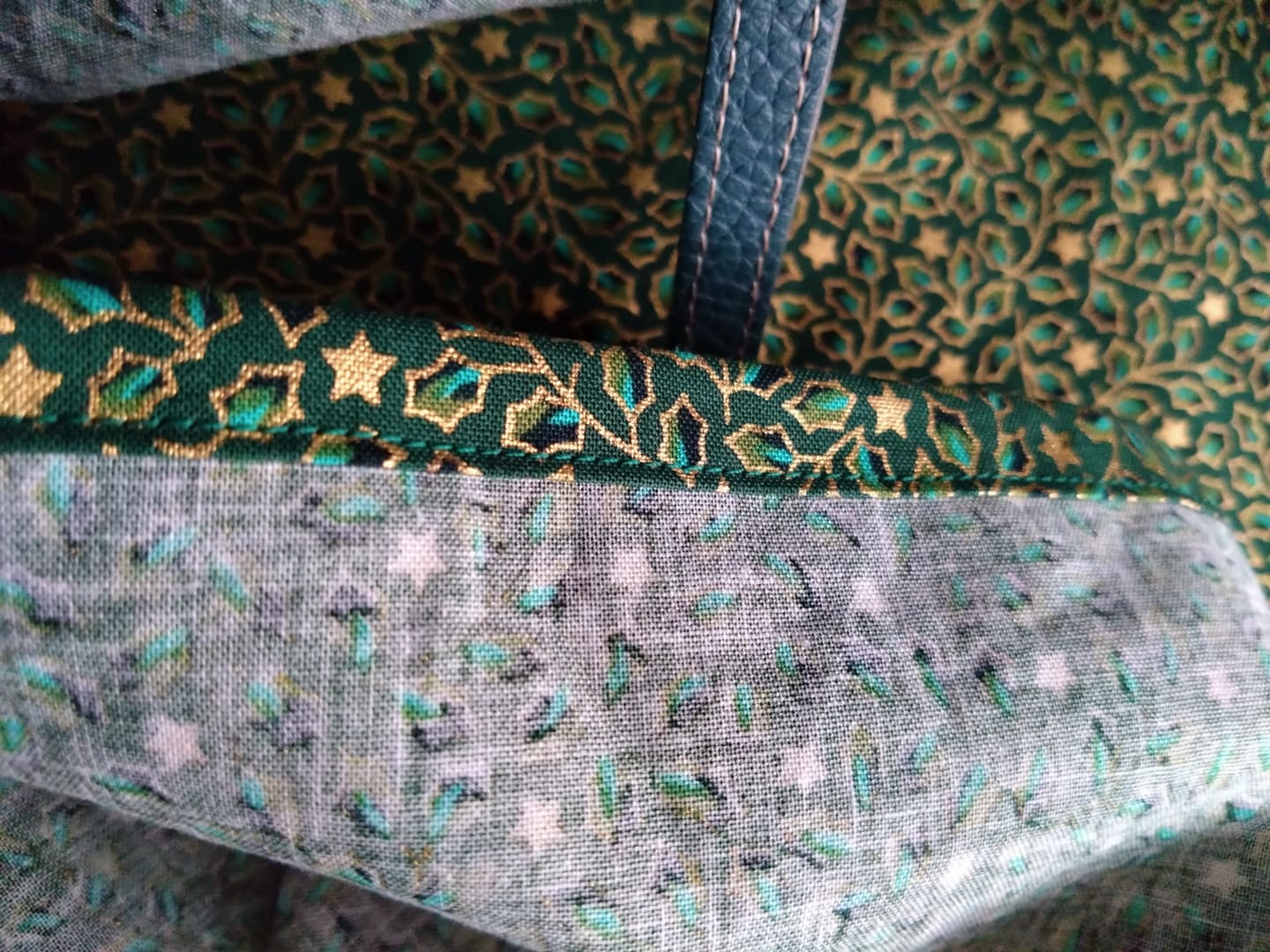 Customer photo review of Christmas Holly Cotton Fabric