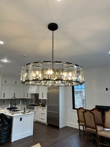 Customer photo review of JC Harlow Crystal Round Chandelier