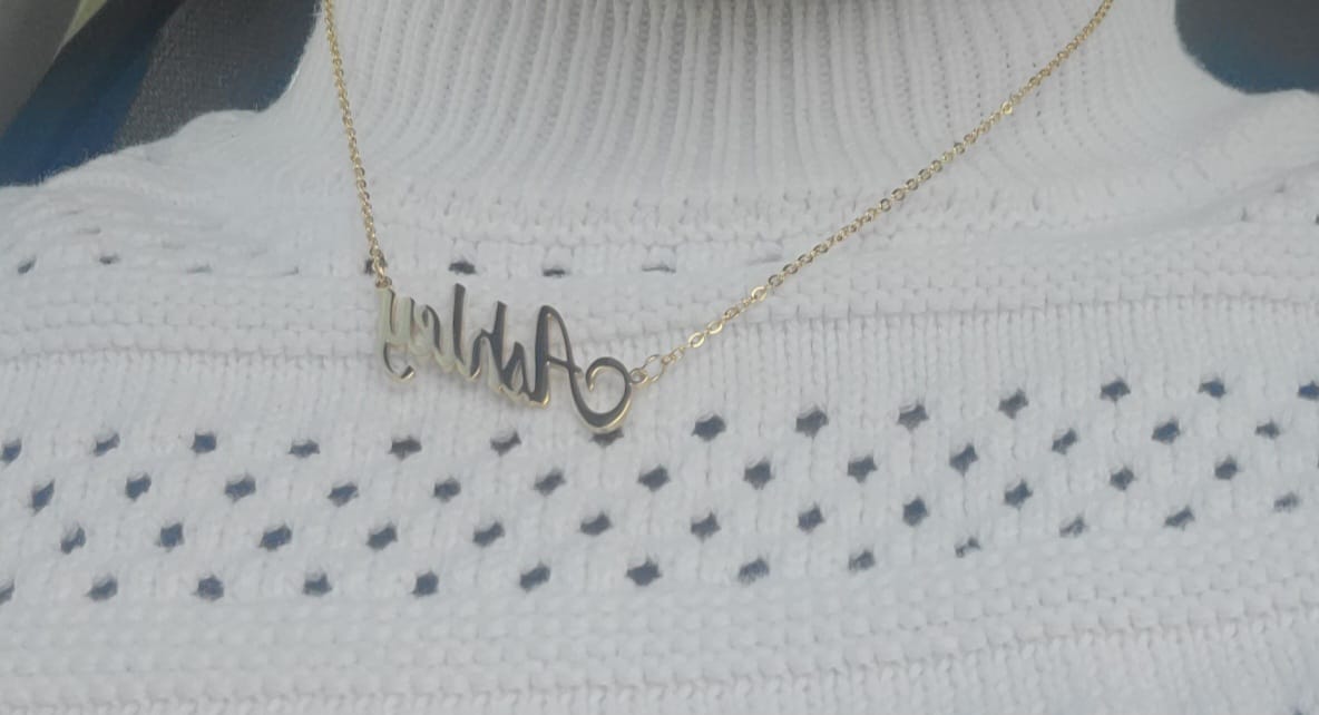 Customer photo review of Personalized Name Necklace