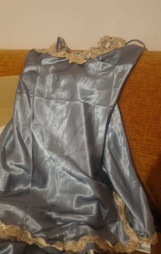 Customer photo review of Set Deidra albastru deschis din tesatura satinata si dantela- 5 piese