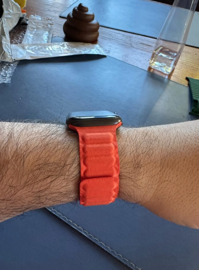 Customer photo review of FineWoven Magnetic Strap For Apple Watch