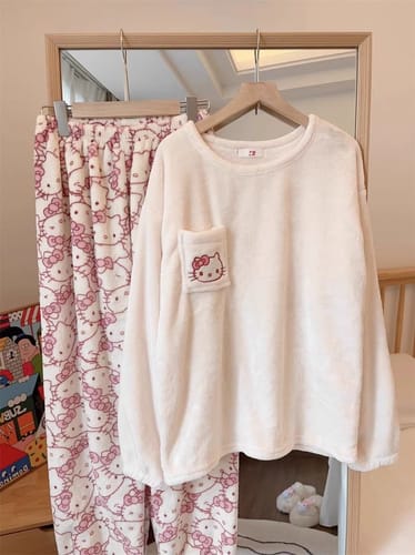 Customer photo review of Cartoon cat pajamas S015
