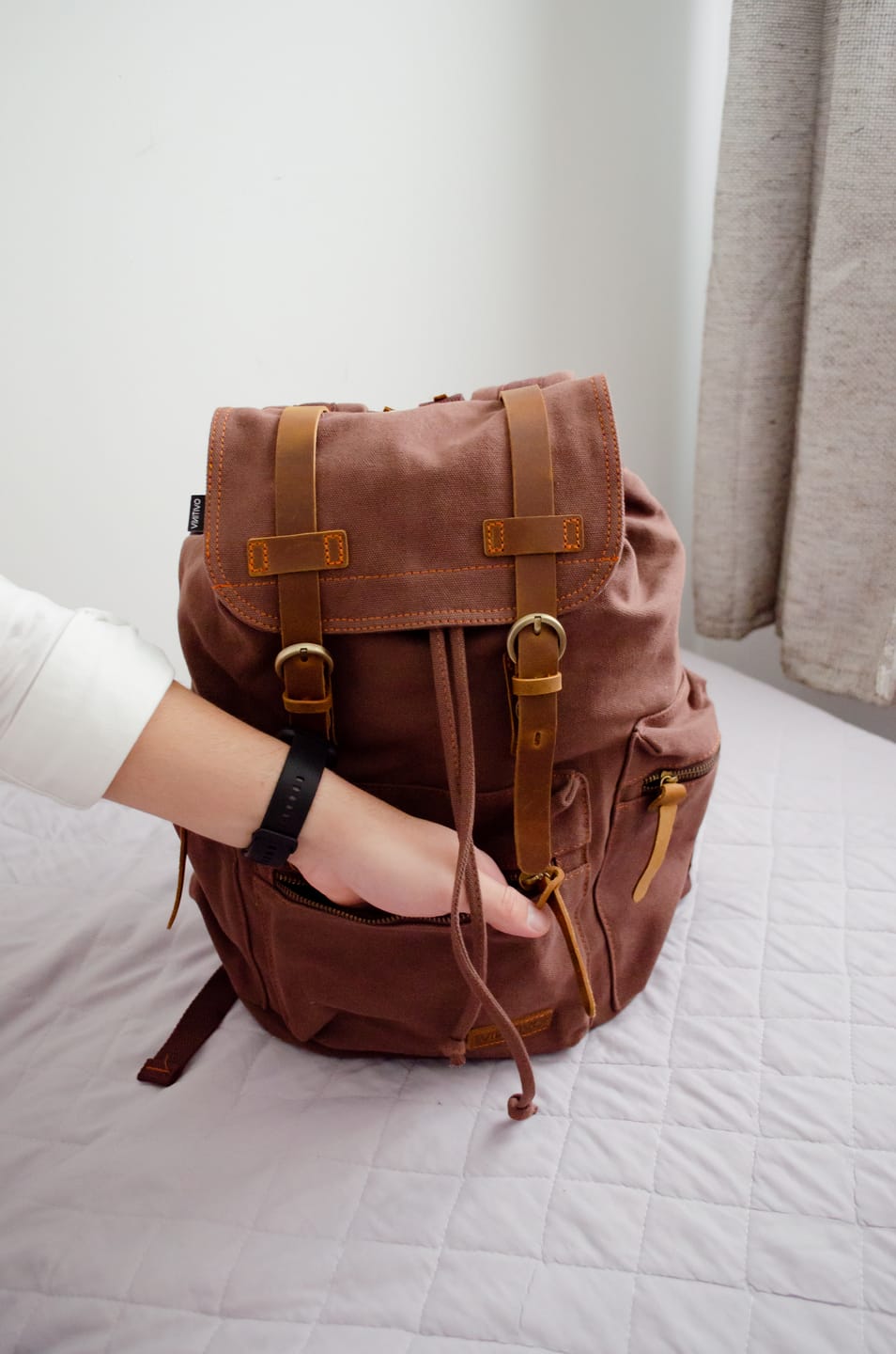 Customer photo review of Mochila Kaukko Vintage Casual de Lona Marca Vinitivo