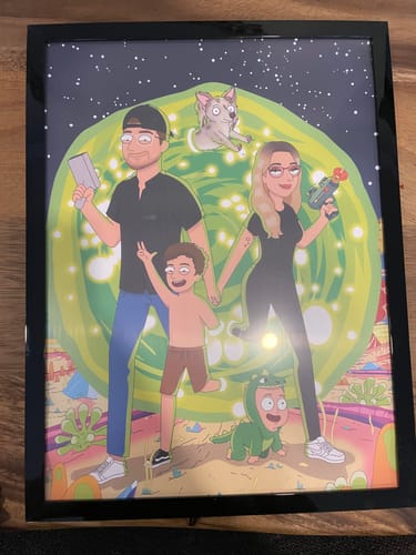 Customer photo review of 'Rick and Morty' Custom Portrait