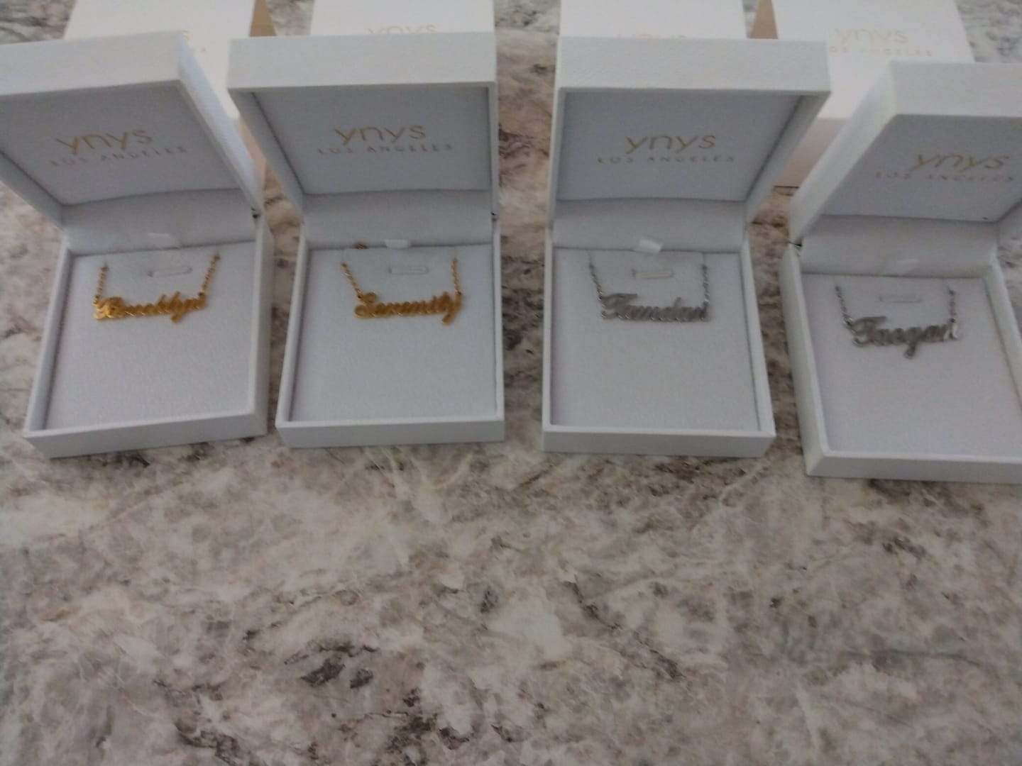 Customer photo review of LUX Name Necklace