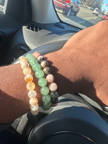 Customer photo review of Green Aventurine ~ Rich Bae Prosperity Bracelet