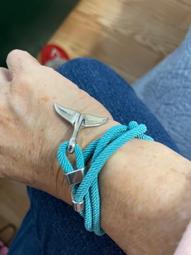 Customer photo review of Whale tracking bracelet