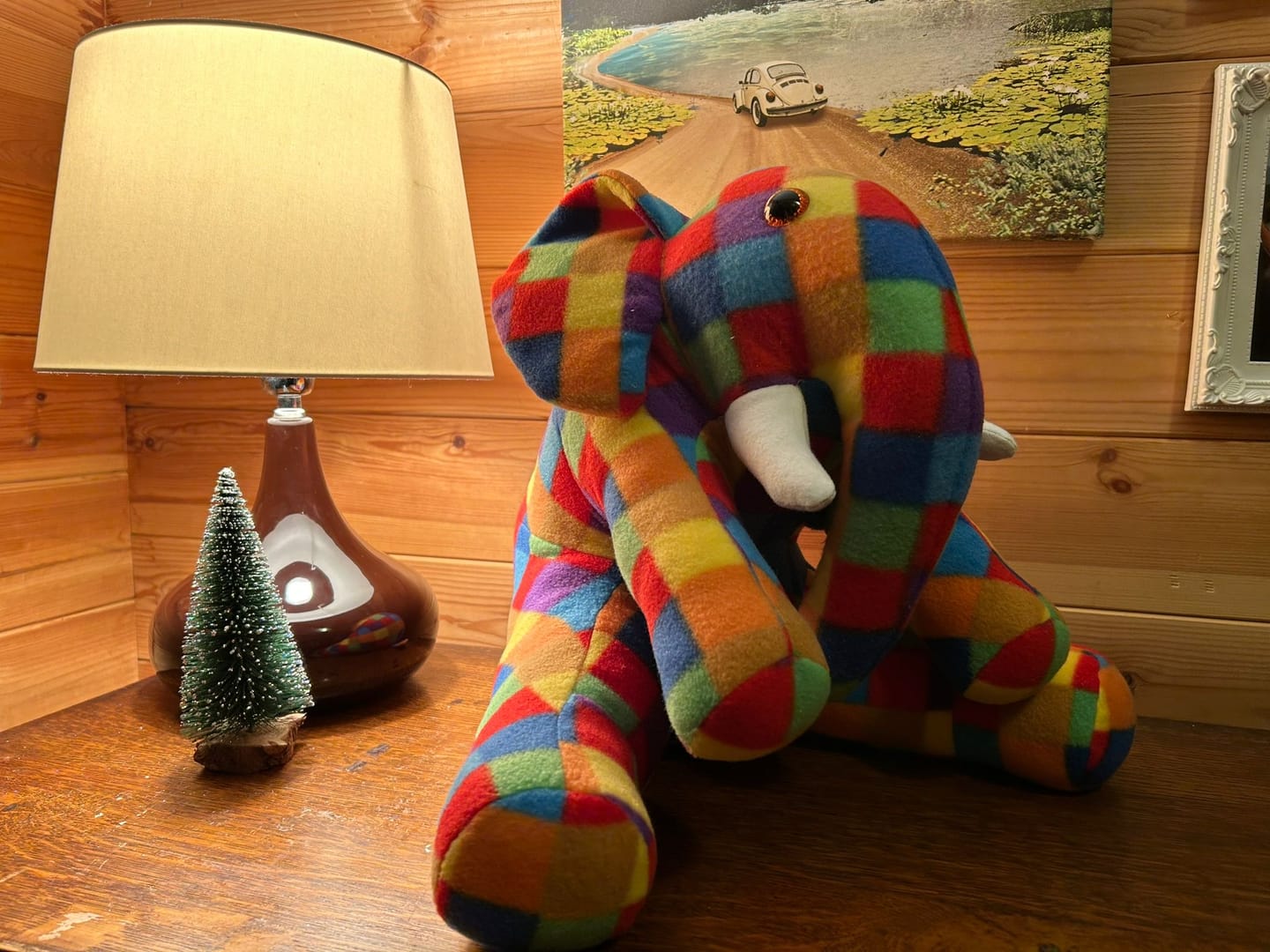 Customer photo review of Multicoloured Squares Anti Pill Polar Fleece Fabric