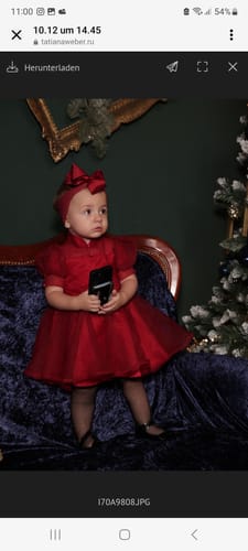 Customer photo review of Baby Girl Pageant Dresses Girl Summer Wine Red Stand Collar Fluffy Formal Princess Dress