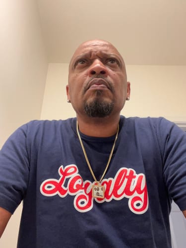 Customer photo review of High Polished Square Photo Pendant