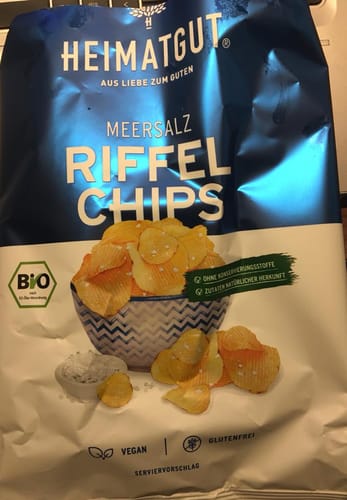 Kundenbewertung mit Foto zu Bio Riffel Chips Meersalz