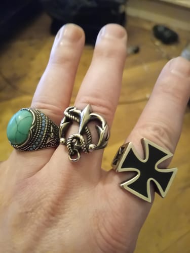 Customer photo review of Iron Cross Ring