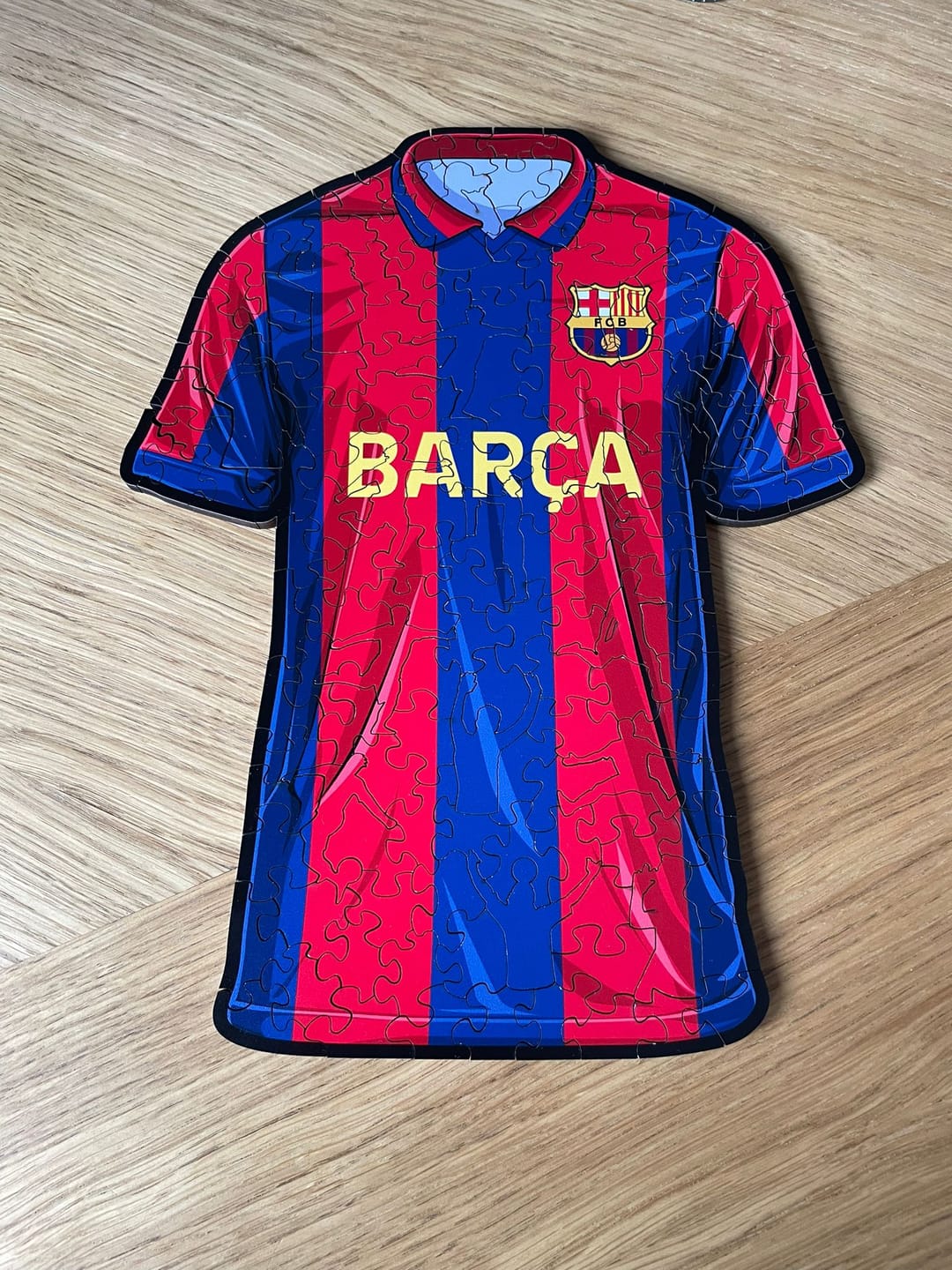 Customer photo review of FC Barcelona® Jersey - Wooden Puzzle