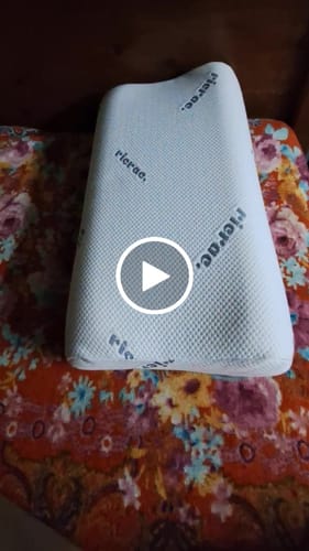 Customer video review of Contour Memory Foam Pillow suitable for Neck & Shoulder Pain