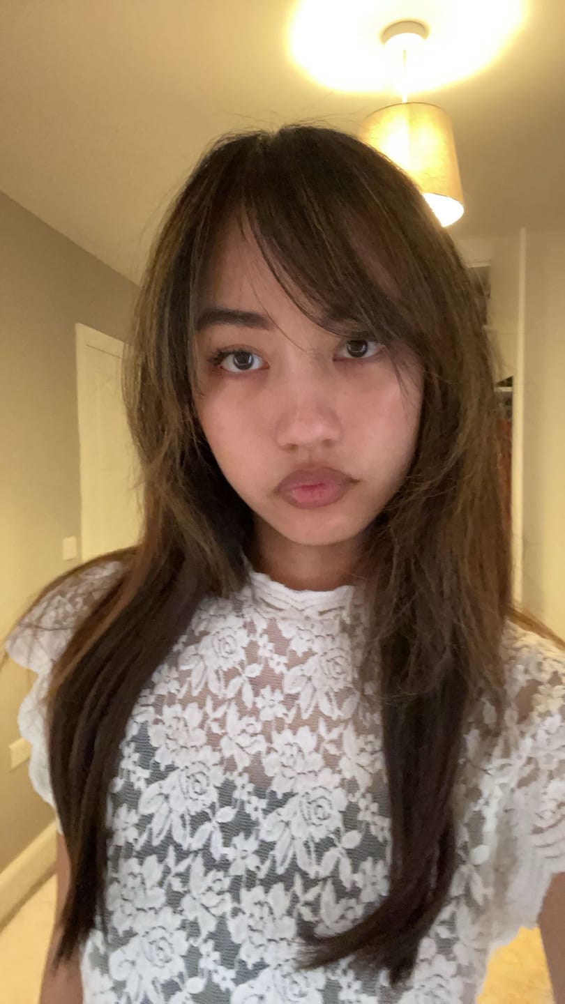 Customer photo review of Instant Bouncy Blow Dry Extensions