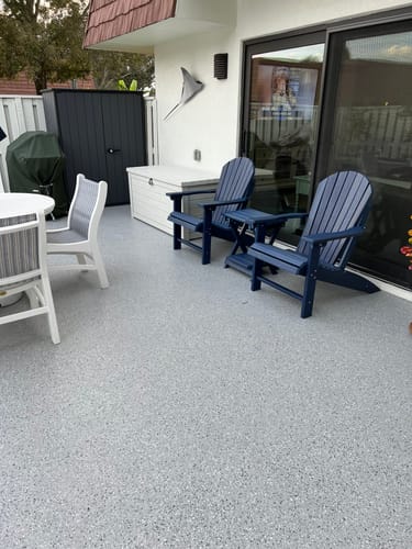 Customer photo review of QUICK SHIP - DuraWeather Poly® Folding Deluxe End Table w/ Removable Tray - (21"L x 14"W x  21"H inches) Ships Fully Assembled