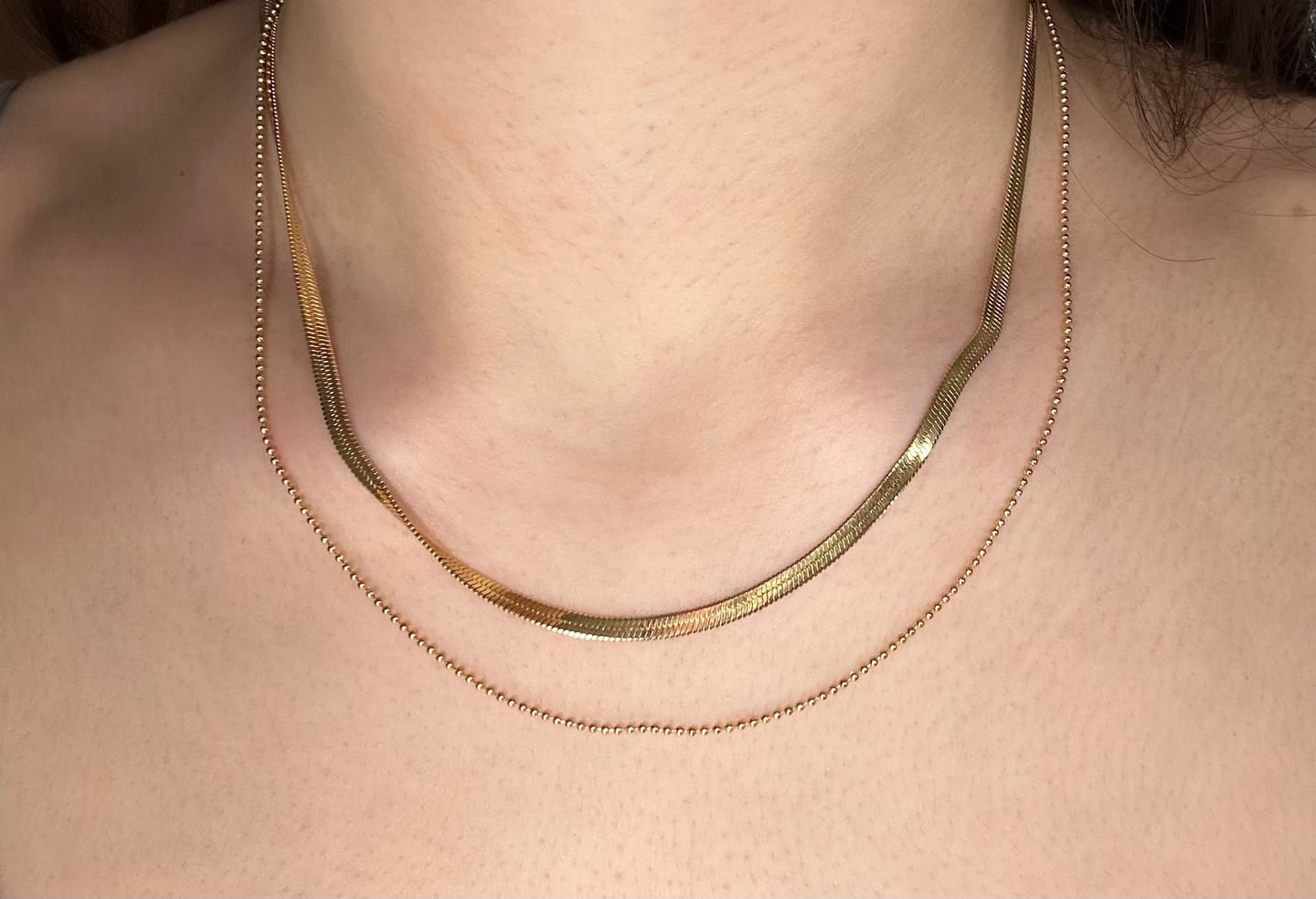 Customer photo review of Sleeky Halskette | 18K vergoldet