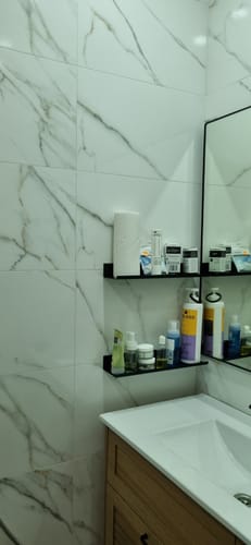 Customer photo review of מדף לאמבטיה ולחדר המקלחת