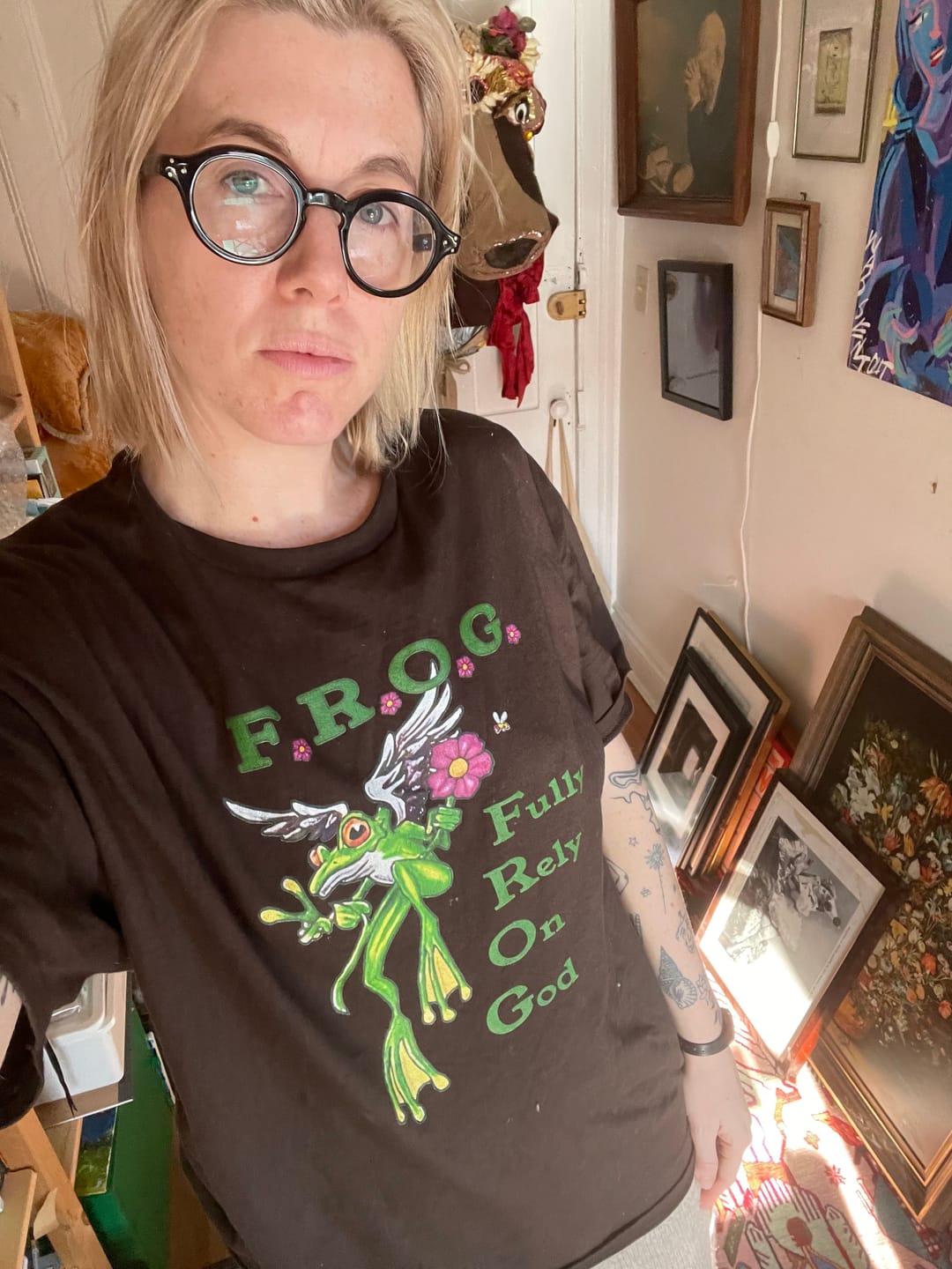 Customer photo review of F.R.O.G. T-SHIRT