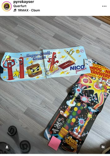 Customer photo review of RARITÄT! Nico Feuerwerk Poster STERNWERFER Moog