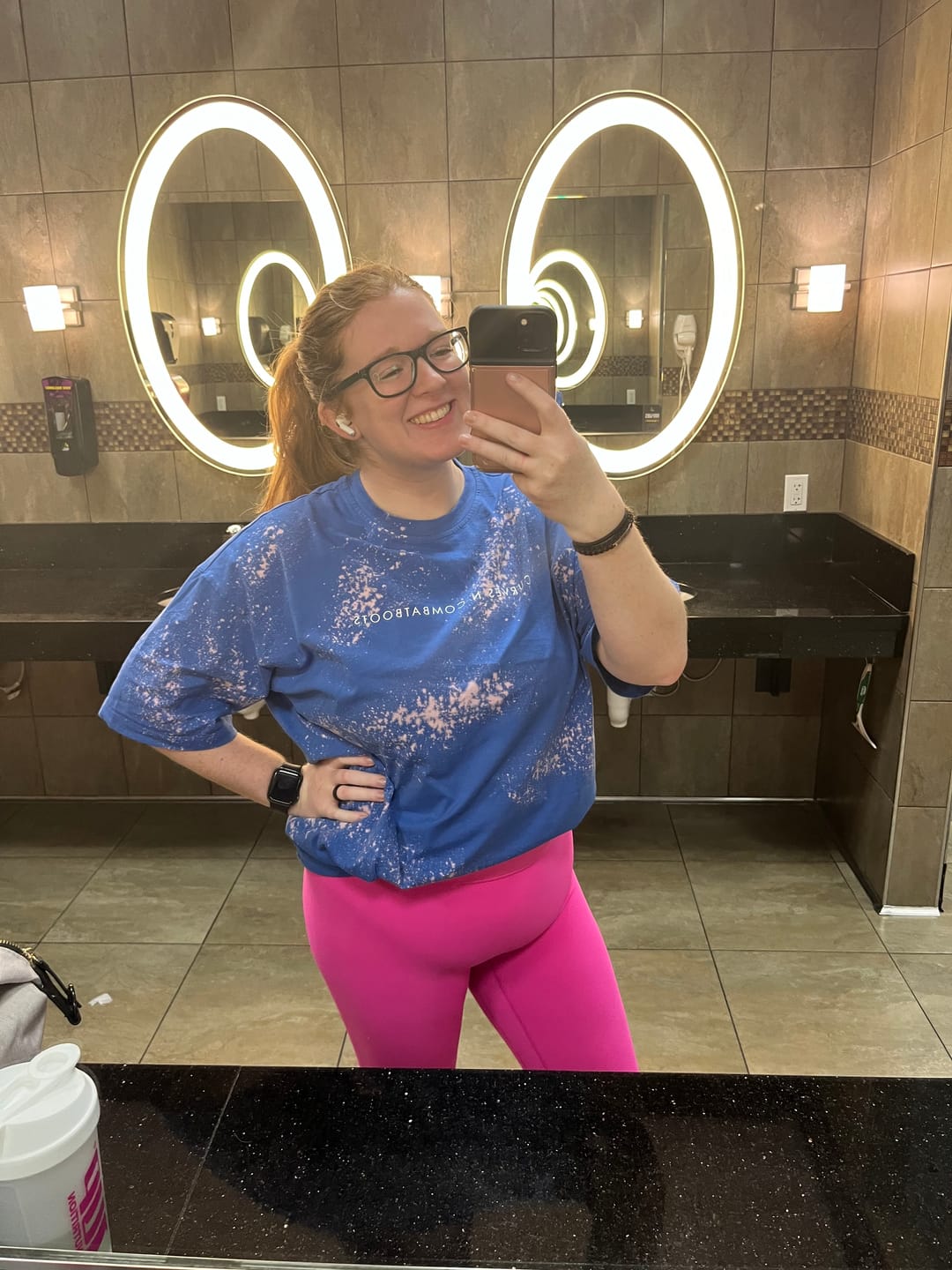Customer photo review of NKD Leggings | Hot Pink