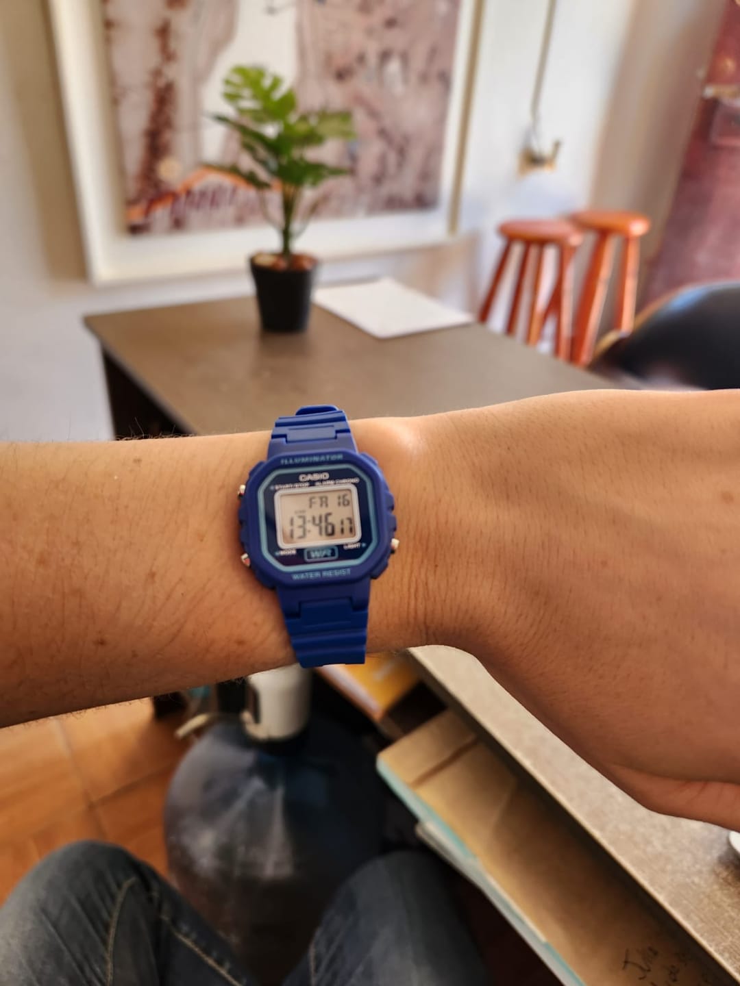 Customer photo review of Reloj Casio Vintage LA-20WH-2ADF Azul