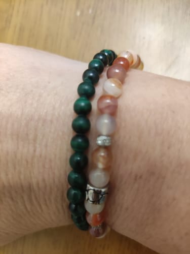 Customer photo review of BRACELET ANTI DOULEUR MALACHITE