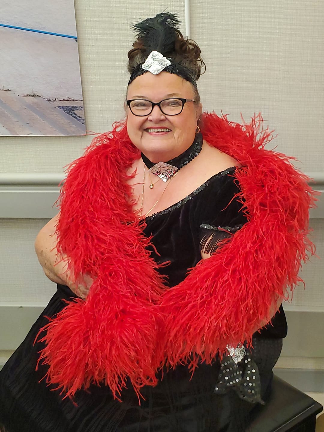 Customer photo review of Ostrich Feather Boa