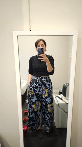 Customer photo review of Daisy Chain Cotton Pant - Blue
