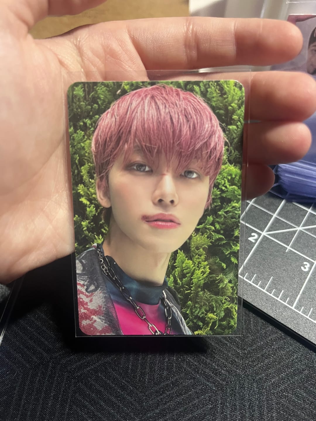 Customer photo review of PREMIUM PHOTOCARD SLEEVES - PINK VERSION (61x91MM)