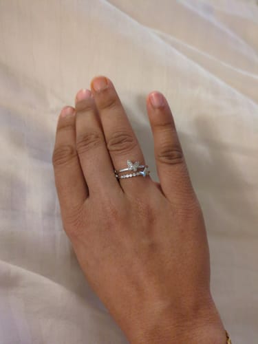 Customer photo review of Silver Layered Butterfly Ring