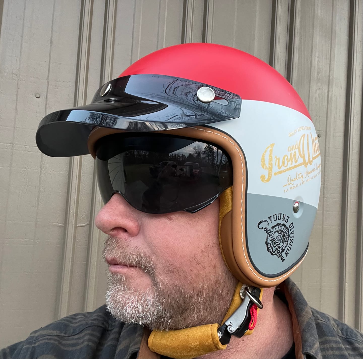 Customer photo review of Retro Motorcycle Open Helmet