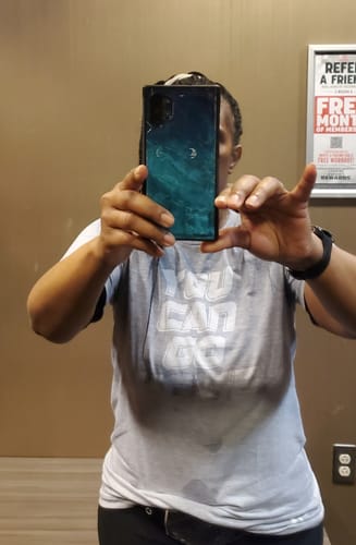 Customer photo review of You Can Go Home Now - Men's Sweat Activated T-Shirt