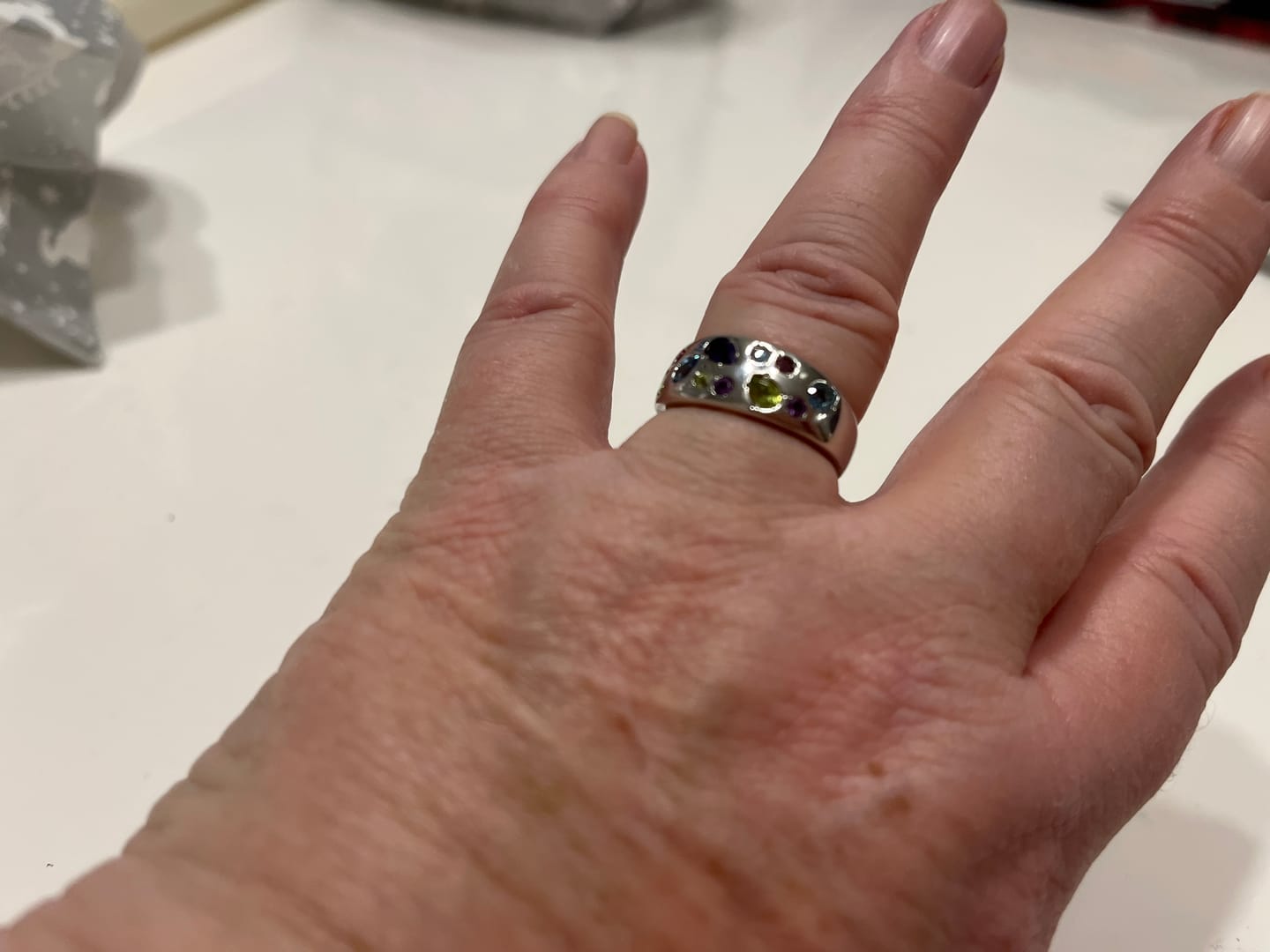 Customer photo review of Candy Wide Band Ring