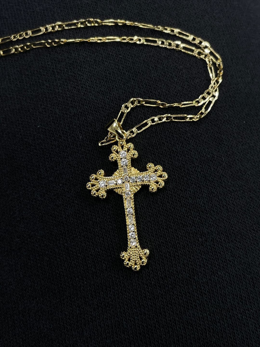 Customer photo review of Goth Cross Necklace