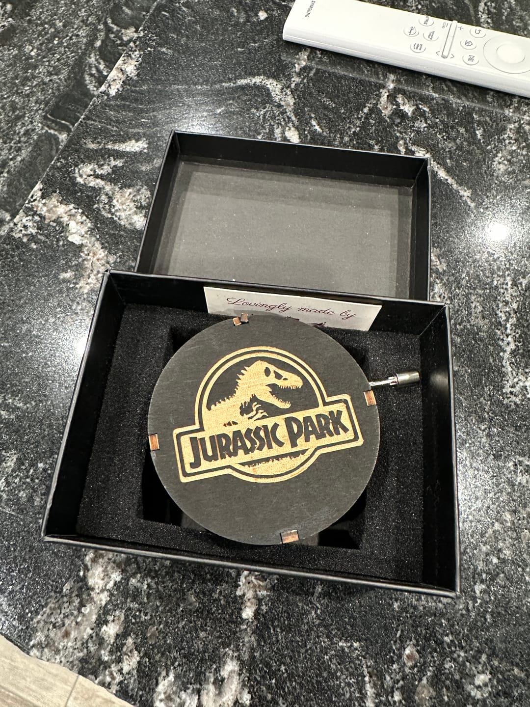 Customer photo review of Cylindrical Hand Crank Music Box