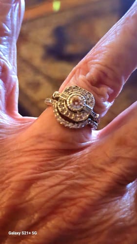 Customer photo review of Vintage Inspired Art Deco CZ Ring in Sterling Silver